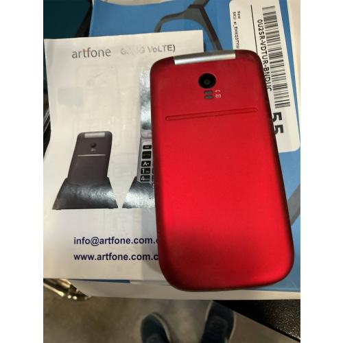 artfone 4G Volte Flip Phones Unlocked for Seniors丨Big Buttons Cell Phone for Elderly & Kids丨Clear Sound丨SOS Button丨Talking Clock丨Speed Dial丨Charging Dock丨Camera丨Talking Numbers丨USB-C,T-Mobile - G3 Red