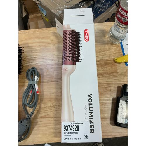 TYMO Pink Volumizer Hair Dryer Brush with Titanium Barrel, 1200W, 3 Speeds, Nylon Bristles, Ionic Technology, Salon Long-lasting Hairstyles, Hot Air Brush for Women, Designed for 120V USA Outlets