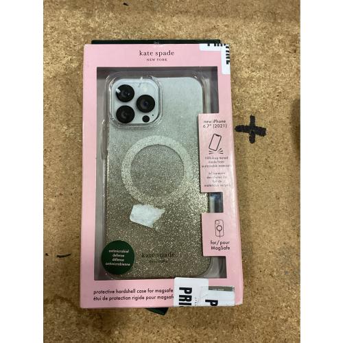 kate spade new york - Protective Hardshell Case for Magsafe for iPhone 13/12 Pro Max - Champagne Omgre Glitter
