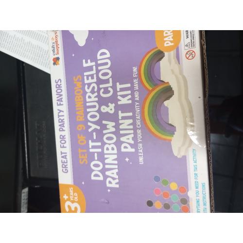 Rainbow Painting Set for Kids 9 Pcs - Bulk Stockings & Birthday Goodie Bag Stuffer - Kids Party Favors Toy Return Gifts - Pinata Stuffers - Classroom Treasure Box Carnival Prizes