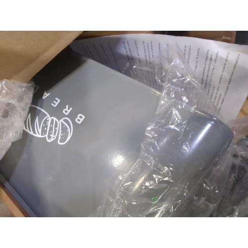 Size 11.566.75.5 Color Blue Bread Box, Bread Box for Kitchen Countertop, GA Homefavor Bread Bin, Bread Holder with Bamboo Lid, 11.566.75.5, Grey