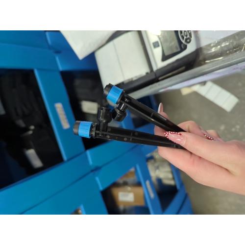 10PCS Push-to-Fit Drip Irrigation Emitters for 1/4 inch Irrigation Tubing, Adjustable 360 Degree Vortex Drip Emitters with Stake, Irrigation Dripper Sprinklers for Drip Irrigation System