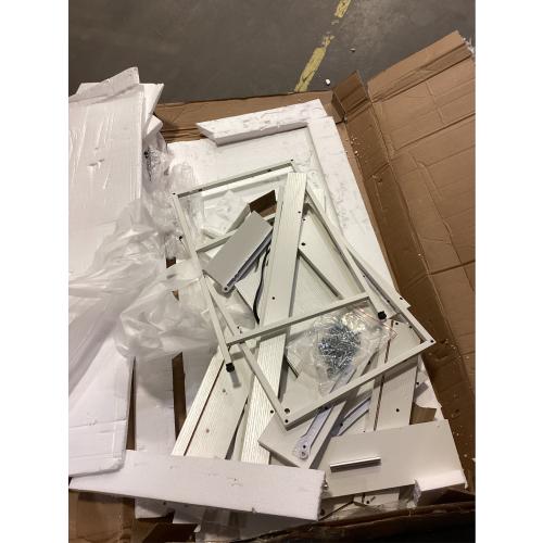 SUPERJARE Vanity Desk with Drawers, 47 inch Computer Desk, Modern Simple Home Office Desks, Makeup Dressing Table for Bedroom - White, 7997W