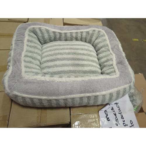 Dog Bed for Extra Small Dogs Breeds,Cat Bed,Puppy Kennel Bed with Pillow,Washable Deluxe Plush Dog Crate Beds,Comfy Durable Rectangular Pet Sleeping Bed & Non-Slip Bottom,Grey (19X16)