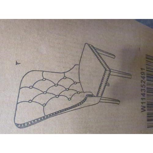 Set of 2 Gray Dining Chairs with Studs