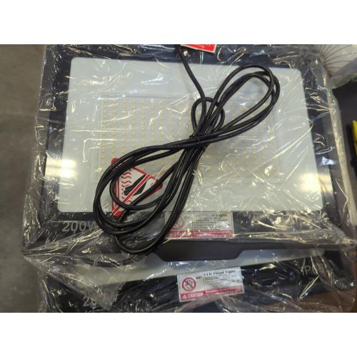 200W LED Flood Light Outdoor with Plug 10ft Wire, 24000Lm Super Brighter Security Light, IP66 Waterproof LED Worklight, 5000K Daylight White Exterior Floodlight for Yard Garden Garage Stadium(2 Pack)