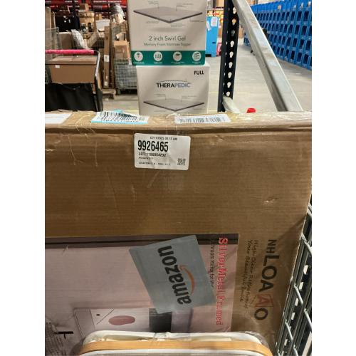 LOAAO 24X36 Inch Brushed Nickel Bathroom Mirror, Rounded Rectangle Silver Metal Frame Mirror, Brushed Nickel, Anti-Rust, Hangs Horizontally or Vertically