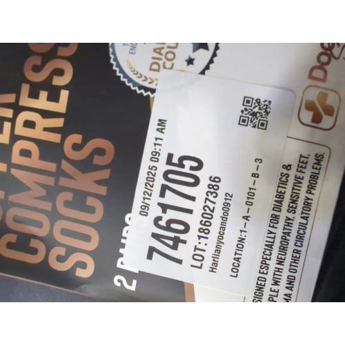 Doctor's Select Copper Plus Size Compression Socks Wide Calf - 2 Pairs | 20-30mmHg Extra Wide Calf Compression Socks Women Copper for Swelling, Varicose Veins | Black