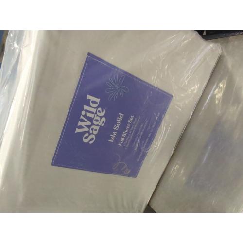 Full sheet set..Wild Sage Brushed Cotton Percale 300-Thread-Count Full Sheet Set in Coconut Milk