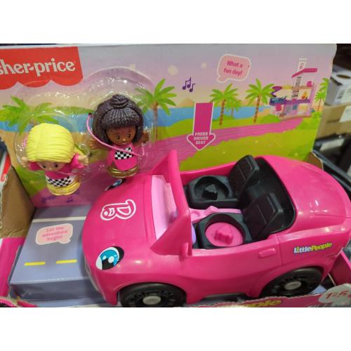 Fisher Price Barbie Convertible by Little People Set - Multi