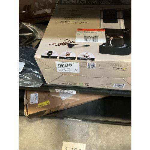 Bella PRO - Perfect Grind Programmable Single-Serve Coffee Maker with Integrated Burr Grinder - Stainless Steel