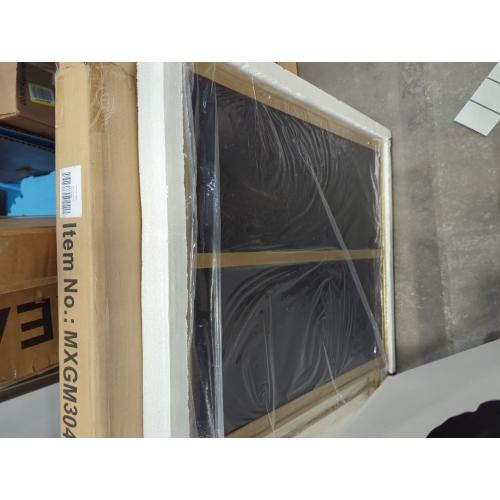 Gold Bathroom Mirror 24 x 24 Brushed Gold Square Rustic Rectangle Metal Framed Barn Door Farmhouse Bathroom Vanity Mirror for Over Sink, Foyer Entryway Decor