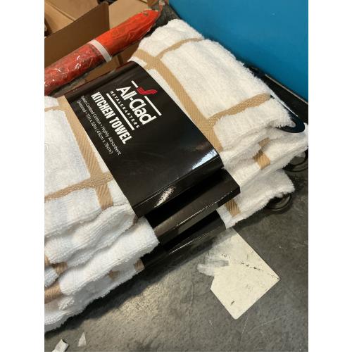 All-Clad Checked Kitchen Towel: Highly Absorbent, Super Soft Long Lasting - 100% Cotton, 17x30 Tea Towel for Cleaning & Drying Dishes, Pans, Glassware, or Countertops, (1-Pack), Cappuccino