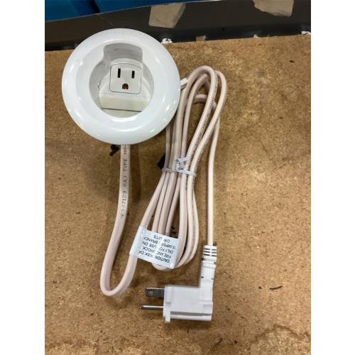 for Wiremold in Wall TV Power and Cable Grommet Kit with Mounting Brackets and Hole Saw, White