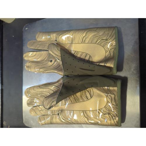 Olive Green and Gold Size L Nike Football Glove - Vapor Jet 5.0