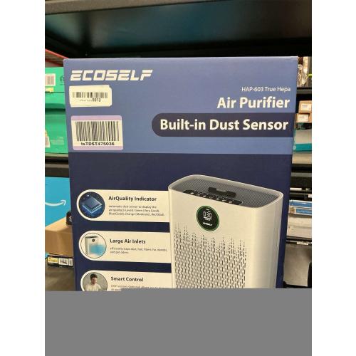 Air Purifiers for Home Large Room, Cover Up to 2400 Ft² with True HEPA Filter, Smart Mode, PM2.5 Air Quality Display, 22dB Sleep Mode, Aromatherapy with 2X-Purification & 360°Air Outlet, HAP603, White