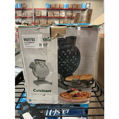 Cuisinart Belgian Waffle Maker, Vertical Iron, Silver, WAF-V100P1