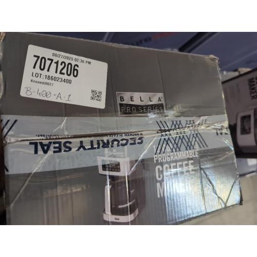 Black & Silver bella PRO - 12-Cup Programmable Coffee Maker - 90194 - Stainless Steel