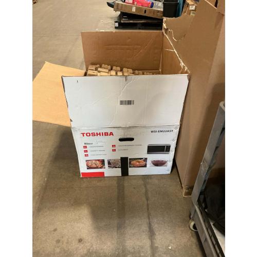 ‼️may be missing or broken pieces and also stains‼️TOSHIBA Flatbed/No Turntable Design Microwave Oven with Inverter Technology, Smart Sensor, Mute Function, 1200W, 1.3 Cu.Ft., Black Stainless Steel, ML-EM13PAITF(BS)