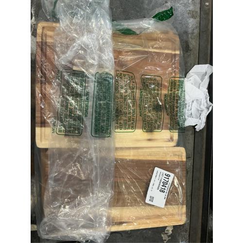 Acacia Wood Cutting Board for Kitchen, Non-Toxic Cutting Board Set of 3, Chopping Boards with Deep Juice Groove for Meat, Cheese & Vegetables - Durable & Double sided with serving Compartments