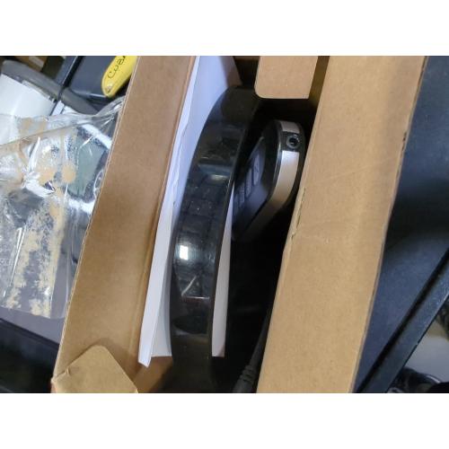 BLACK USB Headset with Microphone for PC, Wired Headphones with Noise Cancelling Mic, Computer Headset with in-line Controls, 3.5mm & USB Plug for Zoom, Skype, Call Center, Office Use, Black