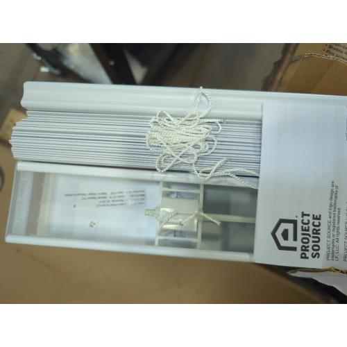 Project Source 2-in Slat Width 34-in x 64-in Cordless White Vinyl Room Darkening Plantation Blinds