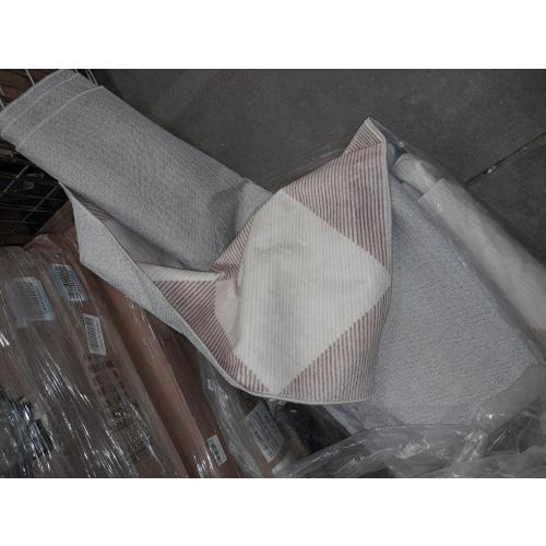 Beeiva Checkered Print 3x5 Washable Area Rug for Bedroom, Non Slip Ultra Thin Beige Entryway Rug Non Shedding Kitchen Rug 3x5, Modern Checkerboard Carpet Plaid Decor for Bathroom Office Nursery