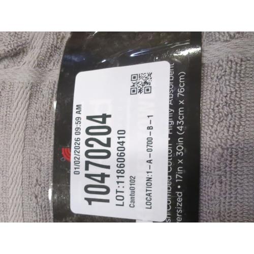 2pk All-Clad Solid Kitchen Towel: Highly Absorbent, Super Soft Long Lasting - 100% Cotton, 17x30 Tea Towel for Cleaning & Drying Dishes, Pans, Glassware, or Countertops,  Titanium Gray