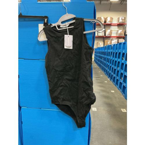 Medium MANGOPOP Tank Top Body Suits Women Sexy Crew Neck Racerback Halter Ribbed Sleeveless Bodysuit for Women