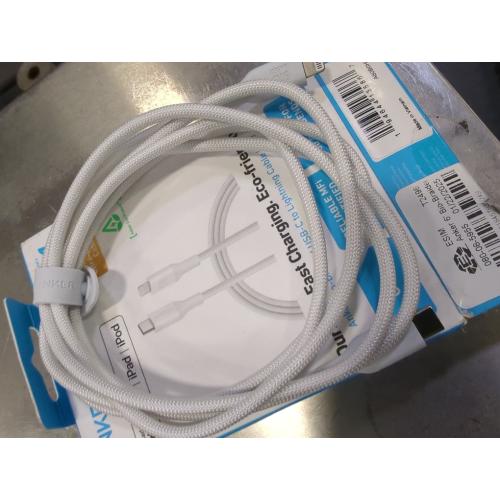 Anker 6' Bio-Braided Lightning to USB-C ECO Friendly Fast Charging Cable - White