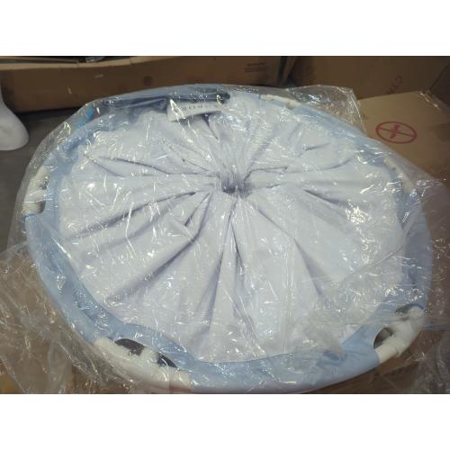 Size  6'7 Color White and Blue Aurora XL Ice Bath - Up to Size  6'7, Heavy Duty, Inflatable, Portable, Black, Cold Plunge Tub with Thermometer & Timer