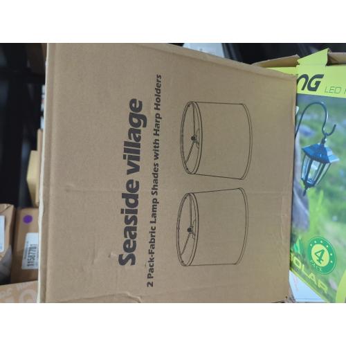 White Lamp Shades Set of 2, Drum Large Lampshades 13 Top x 13 Bottom x 10 High, Replacement Lamp Shades Natural Linen for Table Lamps Floor Lamps, Easy Assembly Required