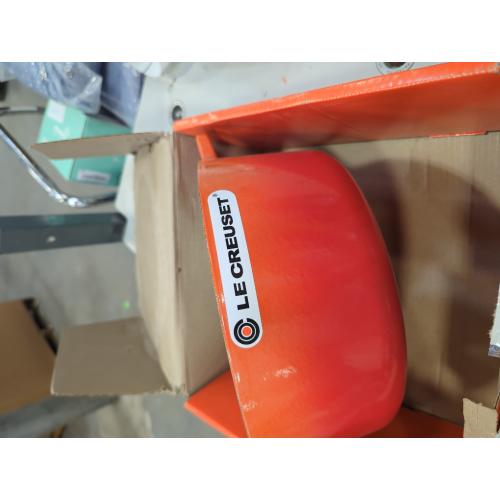 Flame Le Creuset Enameled Cast Iron Signature Round Dutch Oven with Lid, Flame