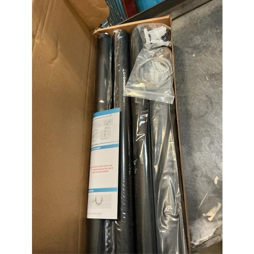 Closet Rods for Hanging Clothes, 17 to 129 Inches Stepless Adjustable Metal Closet Rod, 1.3 Inches Heavy Duty Clothes Hanging Rod for Closet Wardrobes Laundry RV, Black