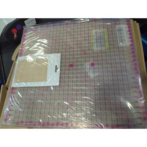 12.5 * 12.5 Quilting Ruler,Square Sewing Ruler, Durable 4mm Thick Slotted Rulers,Clear Mark Acrylic Ruler for Quilting, Sewing, Crafts Template for Precise Cutting