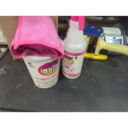 Set of 4 Size 32oz cleaner , squirt bottle sponge and rag Quick N Brite All Purpose Cleaning Paste, True All Purpose Cleaner, Concentrated, 32 oz
