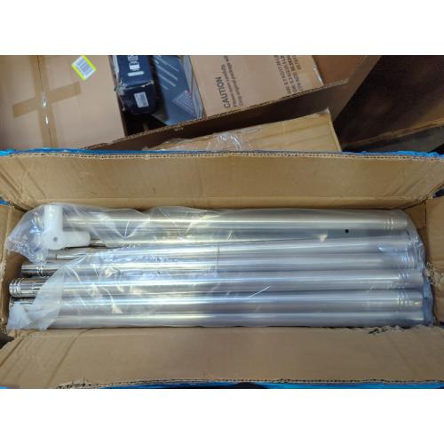 Silver Mengersi Canopy Bed Frame Post Queen Size,Stainless Steel Canopy Frame Poles Four Corner Bed Bracket Fit for Metal/Wood Bed Bedroom Decor