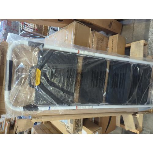 KINGRACK Sturdy Steel 4 Step Ladder, Folding Step Stool with Handrail, Anti-Slip Wide Pedals, Safe-Lock Design, Pass 800lbs Load Testing, Portable Ladder for Multi-Purpose in Home, Kitchen, White