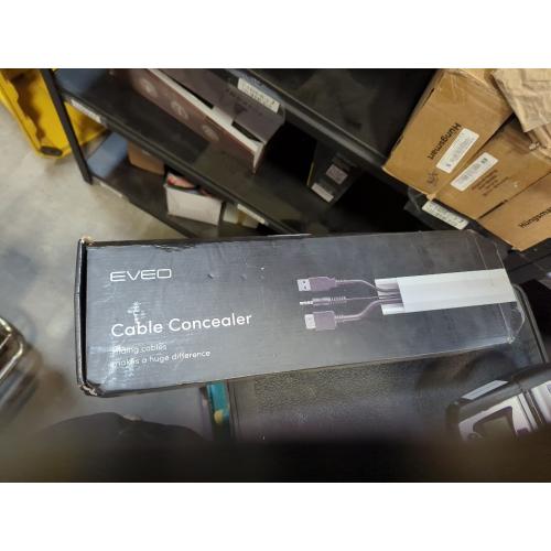 EVEO Cord Hider - 306” Cord Cover Wall Cable Hider, Cable Concealer, Wire Hiders for TV on Wall. Cable Management, Cord Hider Wall Cable Raceway Wire Covers for Cords -18X (L17 W0.95 H0.5) - White