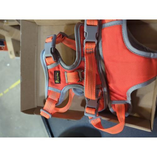 Plutus Pet No Pull Dog Harness, Release at Neck, Reflective Adjustable Dog Vest Harness, Easy Control Handle for Walking, for Small Medium Large Dogs, Orange, M