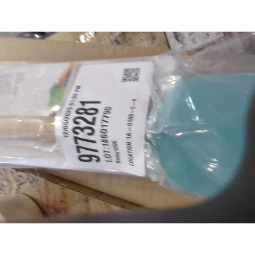 3Pack KitchenAid Bamboo Handle Mixer Spatula Aqua Sky