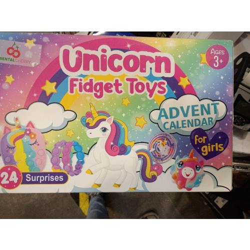 Advent Calendar 2025-24 Days of Unicorn Fidget Toys Bulk-Sensory Toys Surprise for Toddler Kids Girls Boys Ages 3 4 5 6 7 8 9 10 Year Old