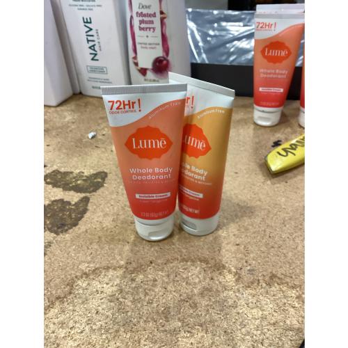 Lume Whole Body Women's Invisible Cream Tube Deodorant Clean Tangerine Scent - pack of 2