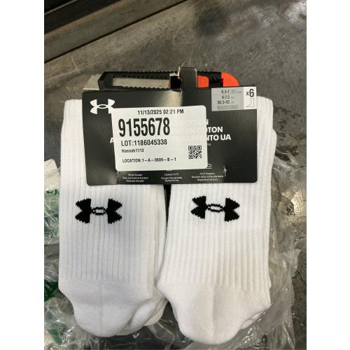 Under Armour Kids' UA Performance Tech Crew Socks 6-Pack