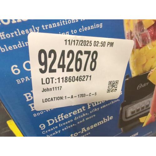 Size 6 cup Oster Turbo 5-Speed Countertop Blender Black: Licuadora Oster, Glass Jar, 1400W, Dishwasher-Safe, 6-Cup Capacity