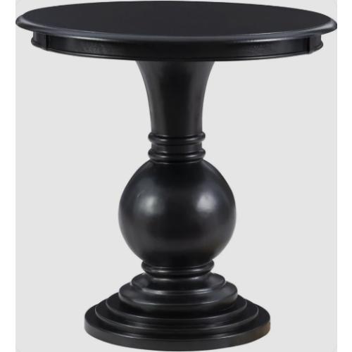 Linon Home Decor Adeline Round Accent End Table in Black