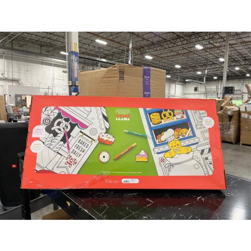 Christmas Craft Color-Your-Own Bakery Fort - Mondo Llama™: DIY Art Kit, Cardboard Panels, Ages 6 , 40.5 H x 47.3 D x 55.5 W