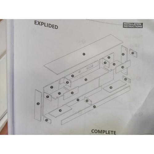 White TV Stand with Fireplace Mount