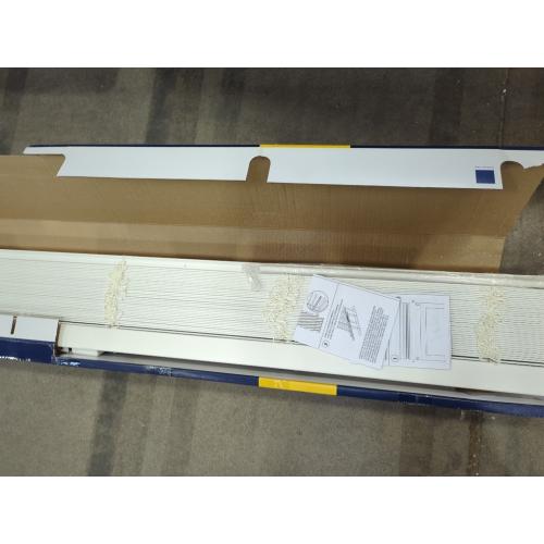 LEVOLOR Trim Go 2-in Slat Width 72-in x 64-in Cordless White Faux Wood Room Darkening Horizontal Blinds