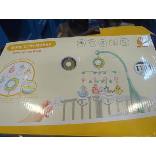 Baby Musical Crib Mobile with Timing Function Projector and Lights,Hanging Rotating Rattles and Remote Control Music Box with 150 Melodies,Toy for Baby (Blue)